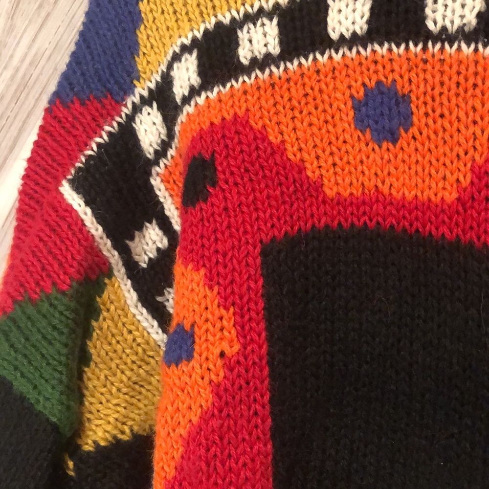Vintage Ashleigh Morgan black red & orange with decoration size large women’s - Picture 10 of 10